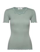 Rosemunde Rwbeatha Ss Regular O-Neck Lace T-S Grön