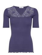 Rosemunde Rwbernadine 2/4 Regular V-Neck T-Sh Lila