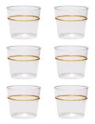 Hübsch Orbit Drinking Glass Gul