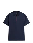 Tommy Hilfiger Interlock Zip Reg Polo Marinblå