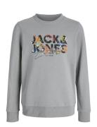 Jack & J S Jjgeplas Sweat Crew Neck Jnr Grå