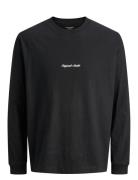 Jack & J S Jornorrebro Emb Tee Ls Crew Neck Jnr Svart