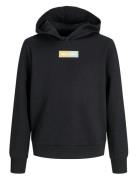 Jack & J S Jjpan Sweat Hood Jnr Svart