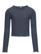 Kids Only Kognella L/S O-Neck Top Jrs Noos Marinblå
