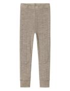 Name It Nmmwang Wool Needle Longjohn Solid Noos Beige