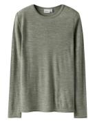 Name It Nknwax Wool Rib Ls Top Grön