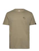 Alpha Industries Camo Logo Puff Print Back Print T Khaki Green