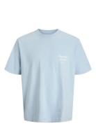 Jack & J S Jornorrebro Typo Tee Ss Crew Neck Sn Jnr Blå