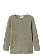 Name It Nmnwax Wool Rib Ls Top Noos Grön
