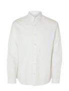Selected Slhregnew-Linen Shirt Ls Classic W Vit