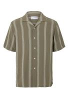 Selected Slhrelaxed-Sal Ss Shirt Resort W Grön