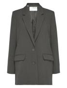 Selected Slfrita Ls Relaxed Blazer Dgm Noos Grå