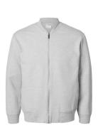 Selected Slhmack Sweat Bomber Ls Noos Grå