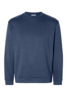 Selected Slhemanuel Soft Crew Neck Sweat Noos Marinblå