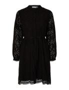 Selected Slftatiana Ls Short Embr Dress Noos Svart