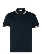 Selected Slhslim-Toulouse Detail Ss Polo Noos Marinblå