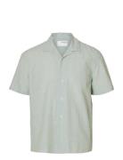 Selected Slhrelaxsun Shirt Ss Resort Grön