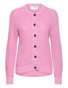 Selected Slflola Ls Knit Cardigan Rosa