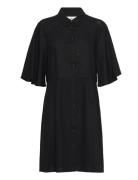 Selected Slfgulia 2/4 Short Shirt Dress D Svart