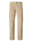 Selected Slh196-Straight Miles Cord Pants W Noos Beige
