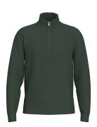 Selected Slhemanuel Soft Zip High Neck Sweat Noos Khaki Green