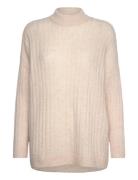 Selected Slfmaline Ls Knit High Neck Noos Beige