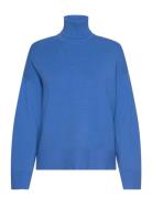 Selected Slfkamma Ls Knit Roll Neck Noos Blå