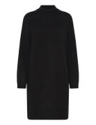 Selected Slflulu Ls High Neck Knit Dress Svart