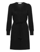 Selected Slfanita Agnethe Ls Short Dress Svart