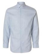 Selected Slhslim-Ethan Shirt Ls Aop Spread Noos Blå
