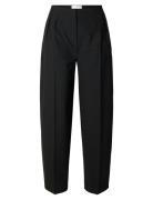 Selected Slfeloise Hw Barrel Pant Svart