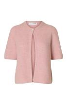 Selected Slfsia Ras 2/4 Rib Knit Cardigan Noos Rosa