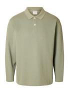 Selected Slhrelaxwayne Ls Polo Sweat Khaki Green