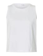 Selected Slfessential Sl Boxy Tank Top Noos Vit