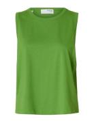 Selected Slfessential Sl Boxy Tank Top Noos Grön