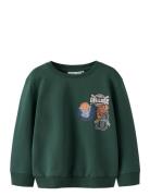 Name It Nmmleland Ls Nreg Sweat Box Bru Grön