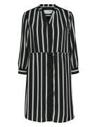 Selected Slfdamina 7/8 Aop Dress B Noos Svart