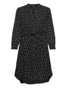 Selected Slfdamina 7/8 Aop Dress B Noos Svart