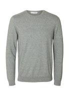 Selected Slhberg Crew Neck Noos Grå