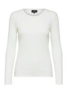 Selected Slfanna Ls Crew Neck Tee S Noos Vit