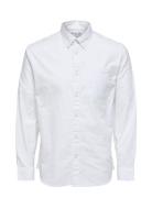 Selected Slhregrick-Ox Shirt Ls Noos Vit