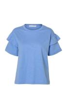 Selected Slfrylie Ss Florence Tee M Noos Blå