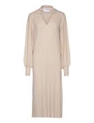 Selected Slfselene Ls Knit Dress B Kräm