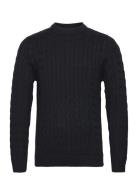 Selected Slhryan Structure Crew Neck Svart