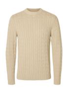 Selected Slhryan Structure Crew Neck Grå