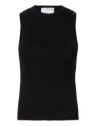 Selected Slflydia Sl O-Neck Knit Top Noos Svart