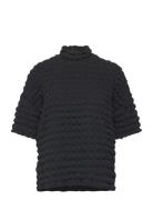 Selected Slfmonika Ss High Neck Top B Svart
