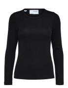 Selected Slfdianna Ls O-Neck Top Noos Svart