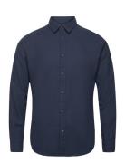 Selected Slhslimowen-Flannel Shirt Ls Noos Marinblå