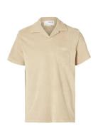 Selected Slhrelax-Terry Ss Resort Polo Ex Beige
